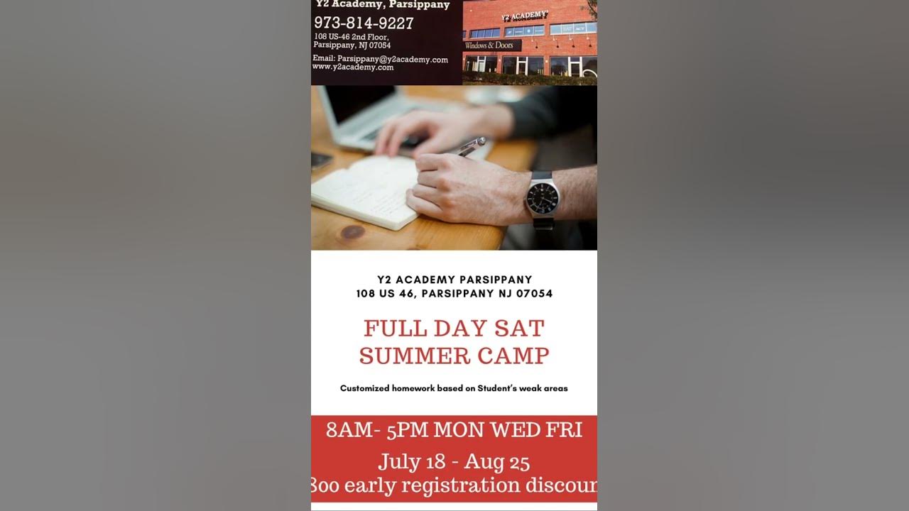 SAT Summer Camp 18 Days M W F 8AM 5PM YouTube