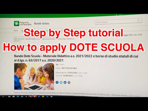 How to apply DOTE SCUOLA | step by step tutorial how to apply DOTE SCUOLA