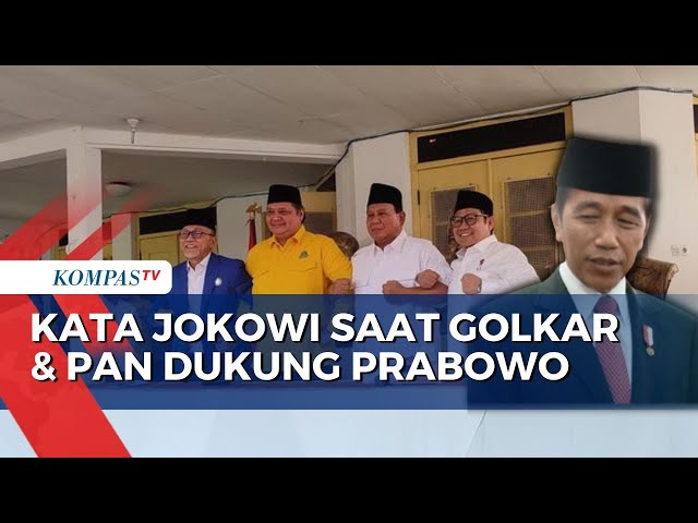 Begini Tanggapan Jokowi Terkait Golkar dan PAN Dukung Prabowo class=