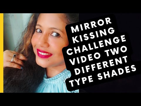 mirror kissing challenge video two different type shades @Dimpy9# ...