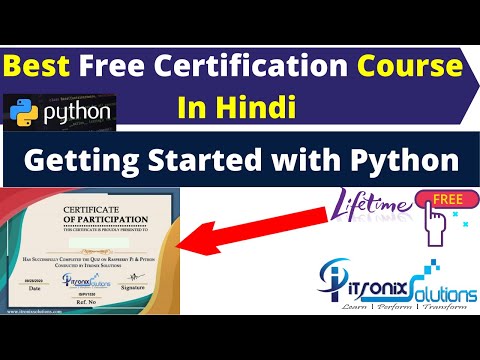 Best Free Certification Course On Getting Started with Python in Hindi By Itronixsolutions