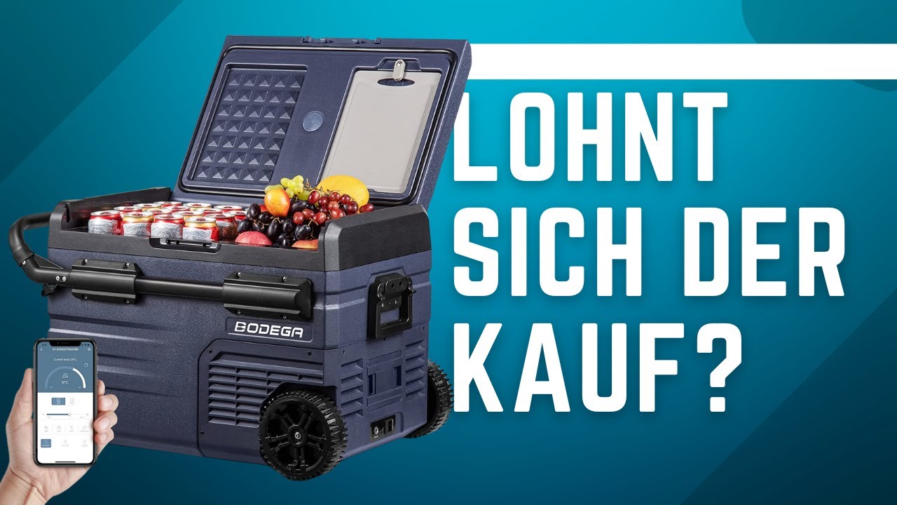 BODEGA Kompressor Kühlbox 20 Liter, Auto Kühlschrank, 12/24V für