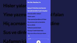 Manifestamatör Şarkısının Sözleri