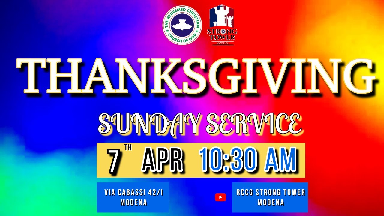 RCCG Thanksgiving Sunday Service 07/04/2024 YouTube