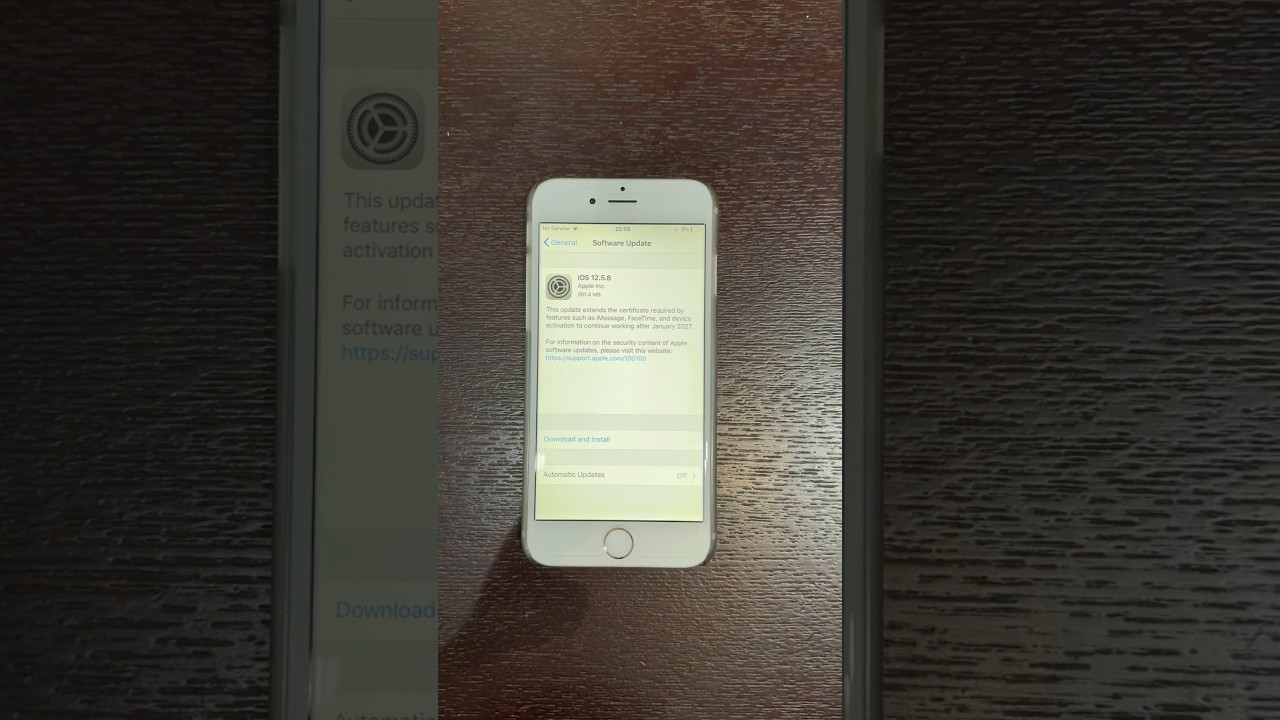 iOS 12.5.8 on iPhone 6 