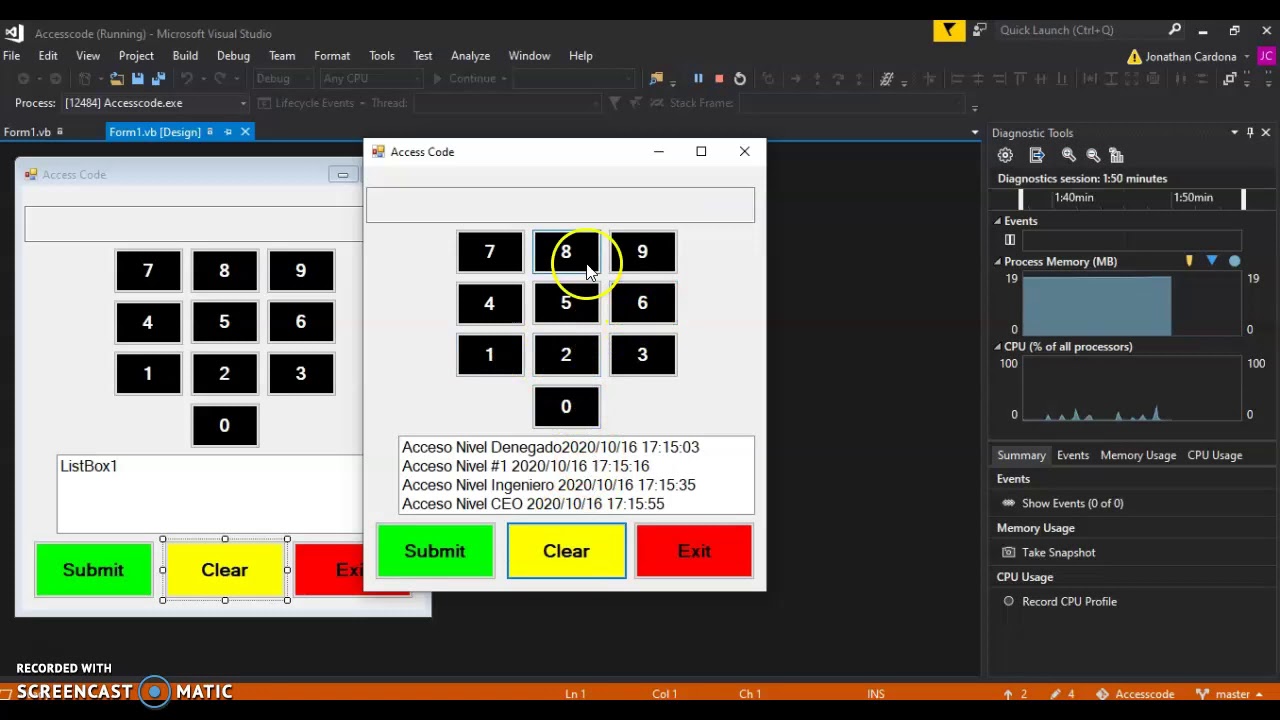 Visual Basic Project: Access Code - YouTube