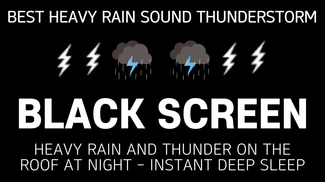 Heavy rain and thunderstorms at night | Immediately make you fall into ...