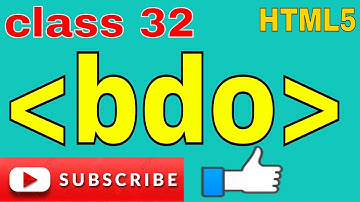 bdo tag in html 2020 | in Hindi and Urdu | class 32