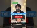 🔥Tell Me About Yourself | tell me about yourself interview #shorts #ai #inteview