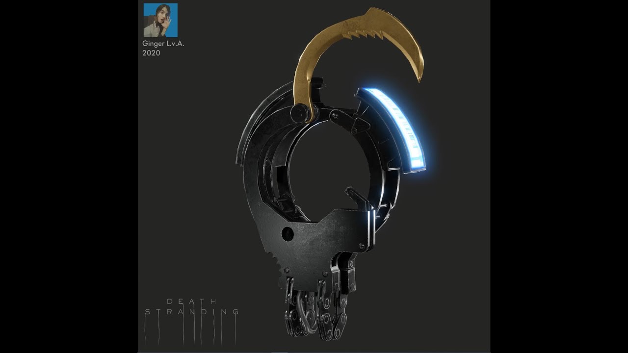 3D animation cuff links/cord cutters from Death Stranding YouTube