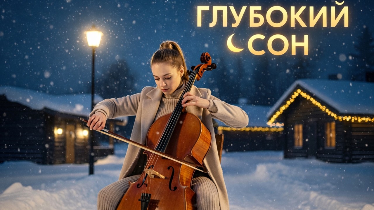 🎻🎹 Виолончель и фортепиано снежной ночью – ностальгическая музыка для сна и снятия стресса