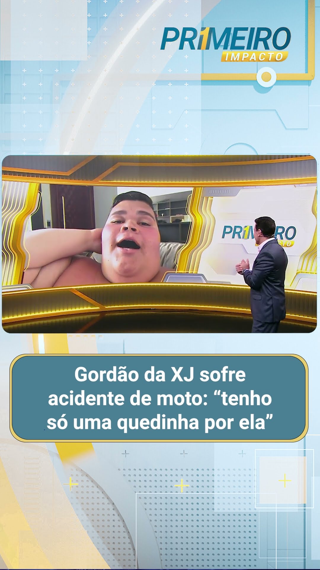 Gordão da XJ sofre acidente de moto: “tenho só uma quedinha por ela”