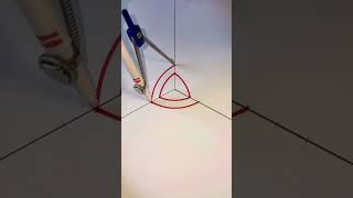 "Satisfying Compass Art ✨ Drawing Perfect Concentric Arcs with Marker" #compassdrawing #geometricart