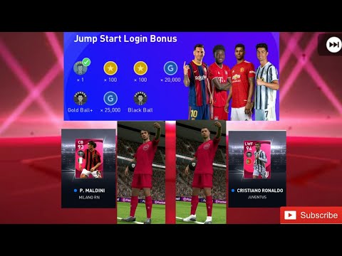 Opening Pack New Player Day 1 Login PES 2021 Mobile Got Iconic Ronaldo & Iconic Maldini