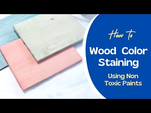 Use any color Craft Paint as wood stain!  Staining wood, Diy wood stain,  Painted wood crafts