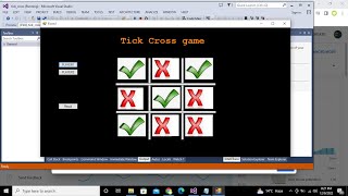 how to make tick cross game in c# | tic toc toe game in c# visual studio screenshot 3
