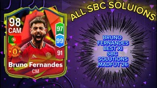 Bruno Fernandes 98 Rated Madfut Best Xi  All 16 Madfut Solutions  Madfut Sbc Solution  Madfut 26 