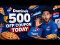Domino’s Coupon Code Today 🍕 Flat ₹500 OFF + Free Delivery 🔥 Latest Domino’s Offers 2026