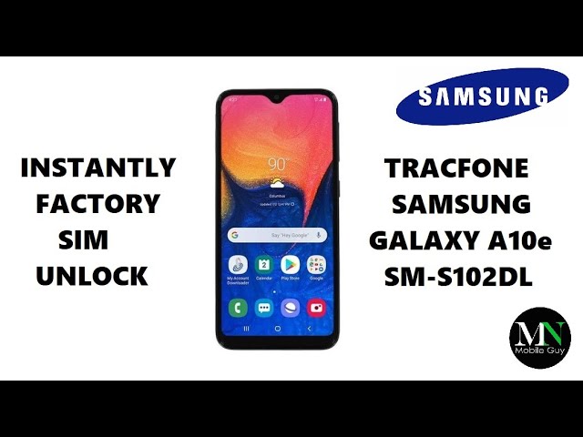 Factory Sim Unlock Straight Talk Tracfone Samsung Galaxy A10e Instantly Youtube