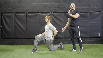1/2 Kneeling Hip Flexor Stretch wit Rotation