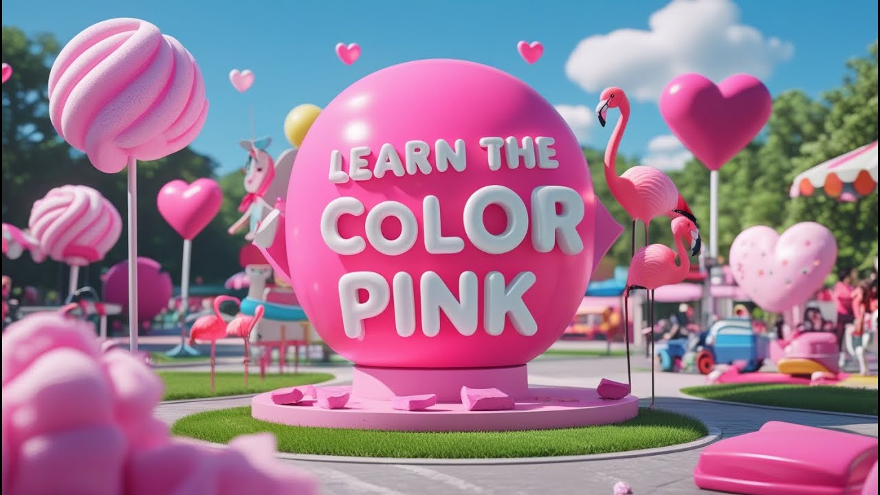 🎀The Color Pink | Fun Educational Color Song | Learn About The Color Pink and Spelling