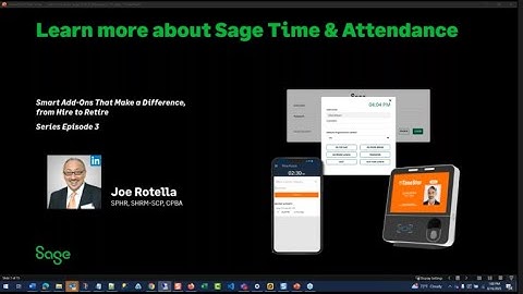 Sage HRMS Time and Attendance Webinar