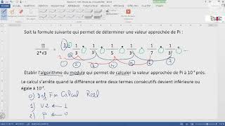 Bac Info L'algorithme Série De Révision Partie1