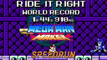 [World Record] Ride It Right Speedrun | Mega Man Maker