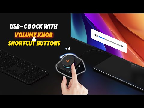 TobenONE UDS048 USB-C Dock with RGB Volume Knob & Shortcut Buttons
