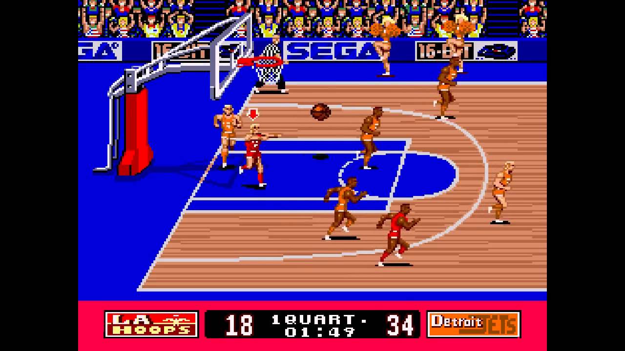 Pat Riley Basketball (Sega Genesis) Gameplay YouTube
