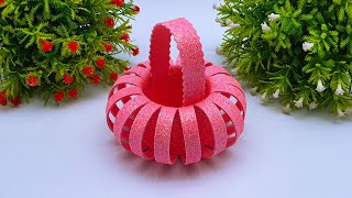 DIY Beautiful Flower Basket Making Ideas | EVA Foam Sheet Toy Basket | Handmade Easy Glitter Basket by MR. CREATOR 1,224 views 1 month ago 4 minutes, 23 seconds