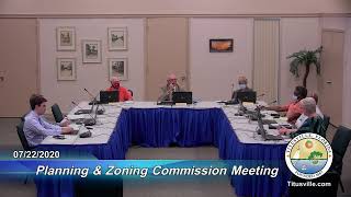 Planning and Zoning Commission Meeting — 7/22/2020 - 5:00 p.m. & 6:00 p.m.