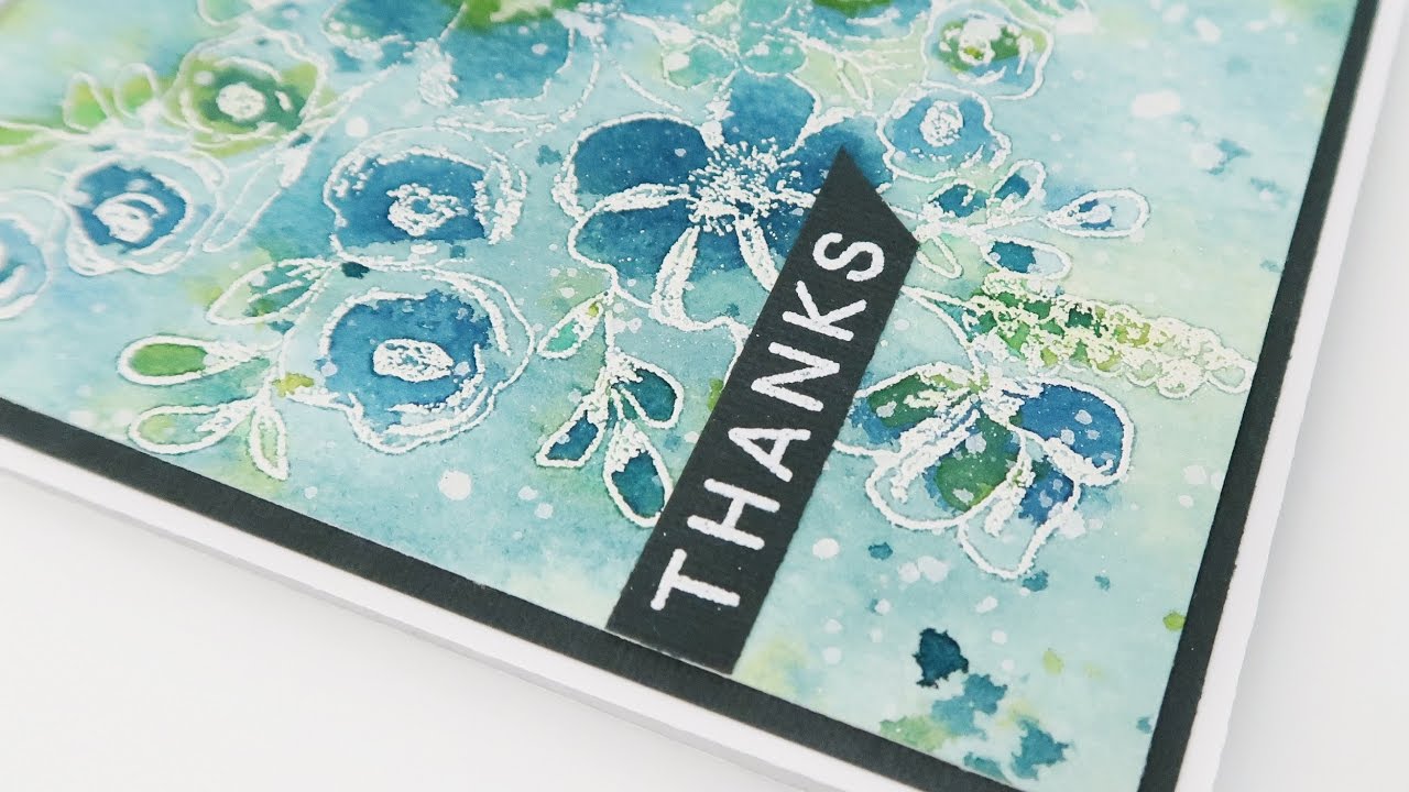 Quick emboss resist watercolor card tutorial - YouTube