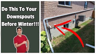 how to drain Downspout water away from a house ( modify your downspout)