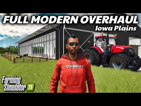 100% Custom Modern Farm On Iowa Plains!! | Farming Simulator 25