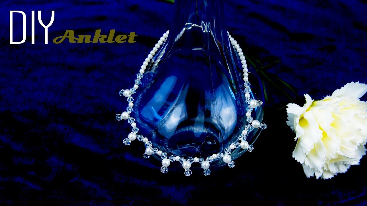 DIY Bridal Pearl and Crystal anklets |How to make anklet | Designer jewelry|Beads art\vineeta mishra