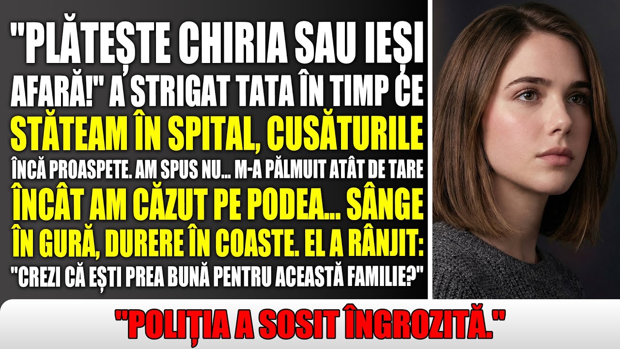 La spital, tata a urlat 'PLĂTEȘTE CHIRIA SAU IEȘI!' - m-a pălmuit, iar eu am făcut asta...
