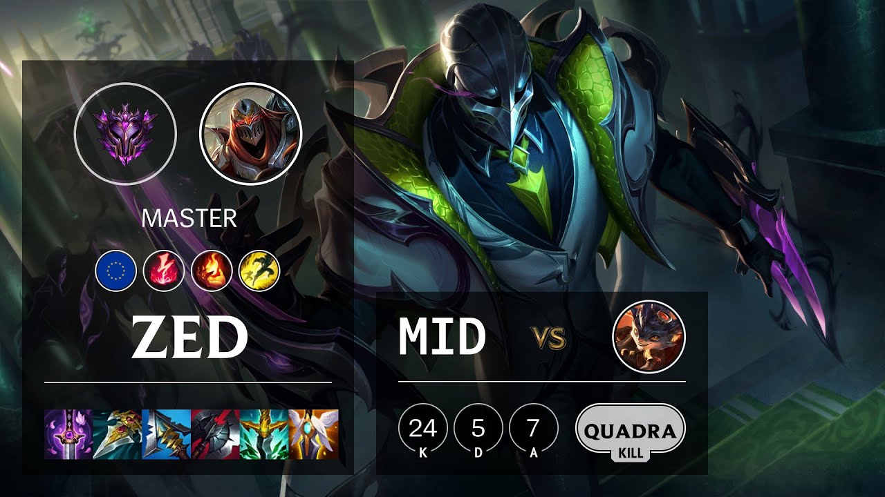Zed Mid vs Rumble - EUW Master Patch 11.24
