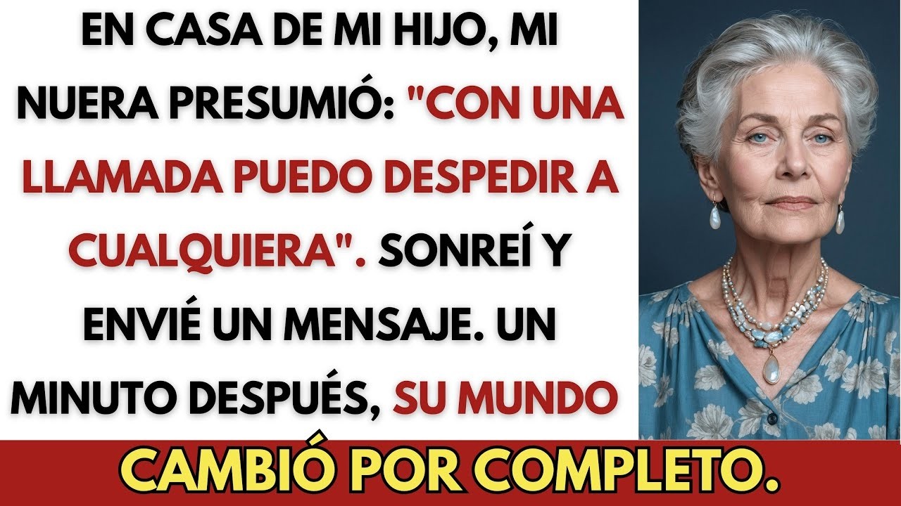 ＂Tienes suerte de tener aunque sea un trabajo de conserje＂, se burló mi nuera  Un minuto