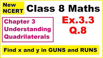 Class 8 Maths | Ex.3.3 Q8 | Chapter 3 | Understanding Quadrilaterals | New NCERT