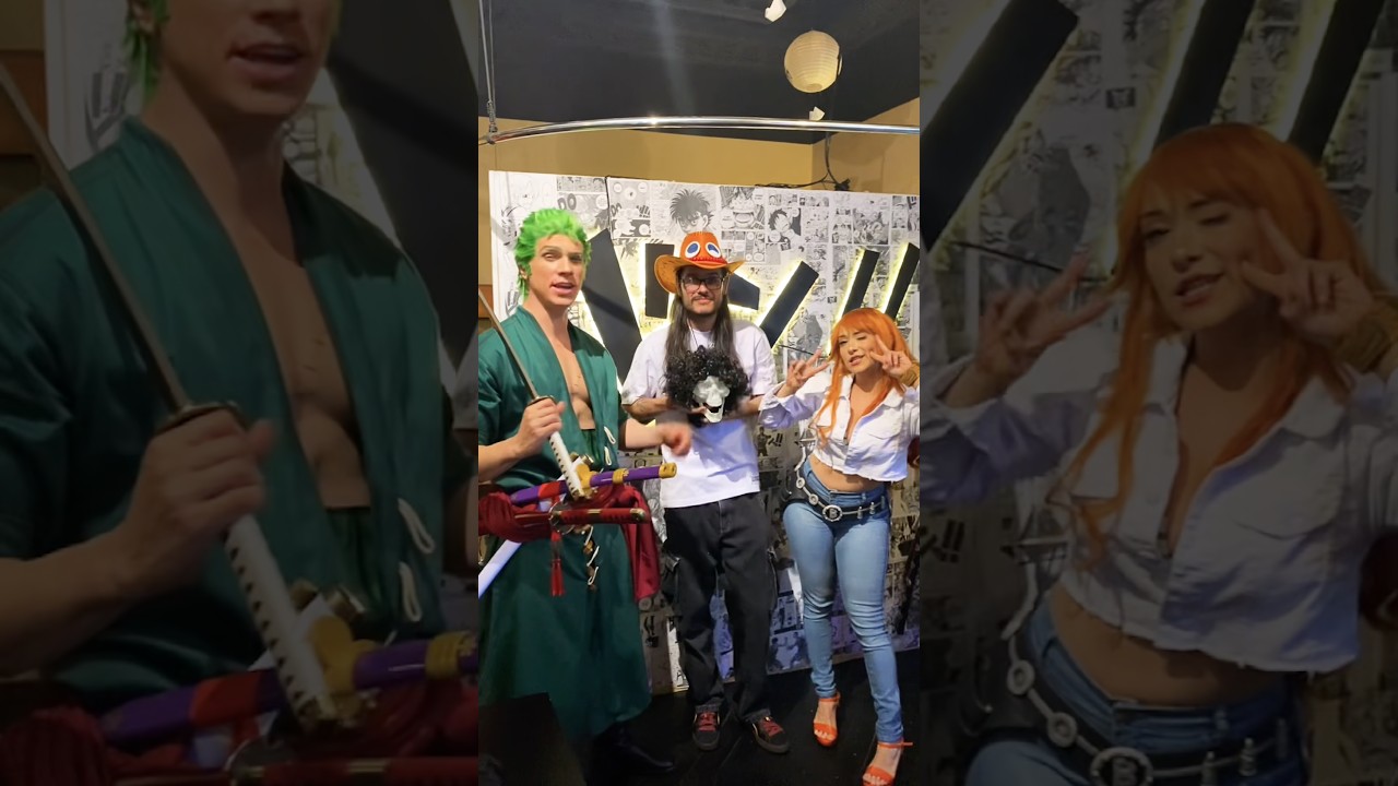 Dia que encontramos o @Canalgweek  na @JollyRogerBurger 🏴‍☠️ #onepiece #zoro #nami