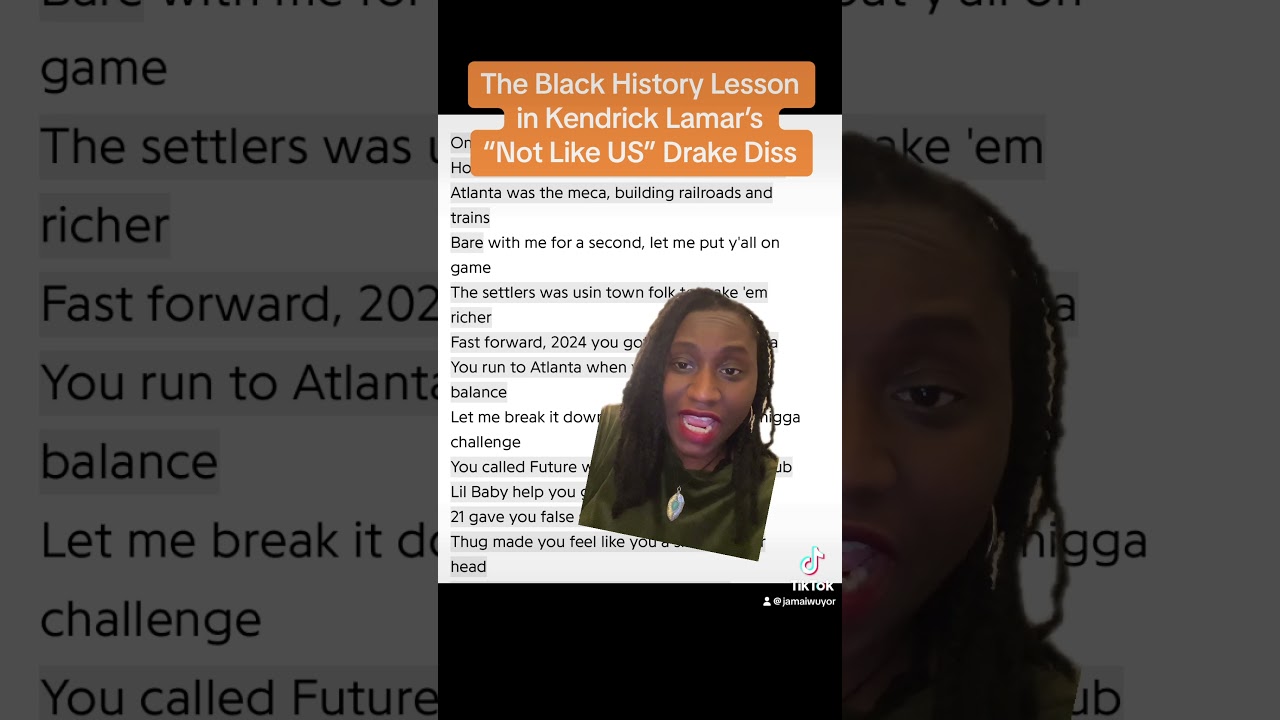 Black History Lesson in Kendrick Lamar’s “Not Like Us” 