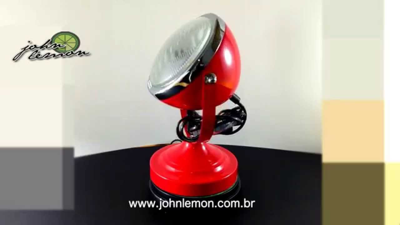 Luminária Farol de Fusca YouTube