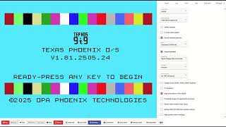 Emulation: TI99'ers based on JS99'er Web Browser - TI-99/4A with Texas Phoenix O/S 9t9