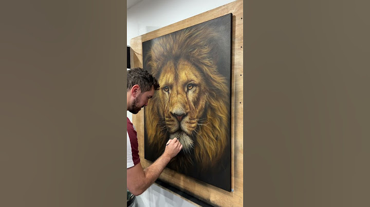 Huge Realistic Lion Painting
