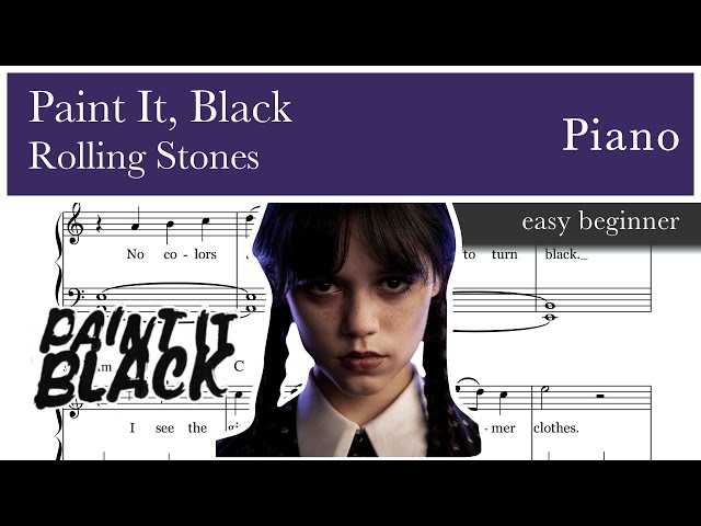 Paint it black – The Rolling Stones Sheet music for Piano (Solo) Easy