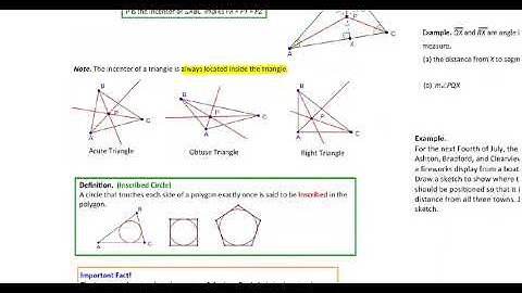 5.2 Bisectors of Triangles
