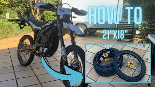 Surron Ultra | How to install 21"x18" wheels