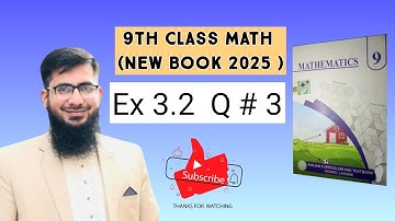 Class 9 Math New Book 2025 | Exercise 3.2 Question 3 | Sets and Functions | Punjab Board Solution