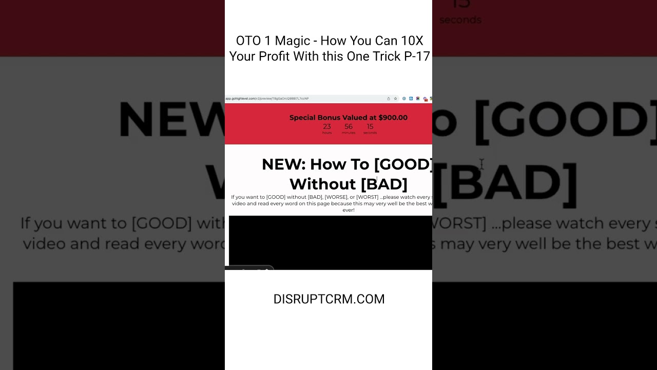 OTO 1 Magic - How You Can 10X Your Profit With this Trick P-17 